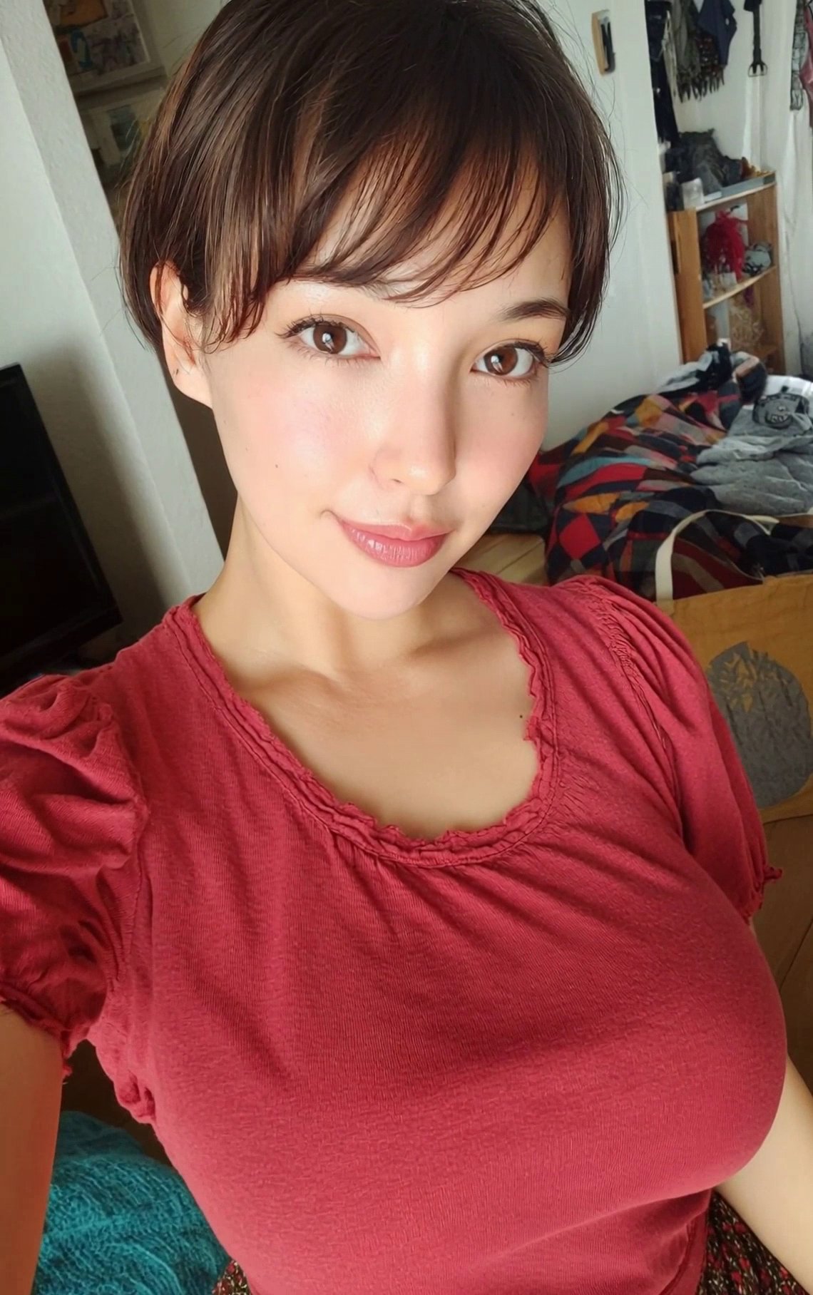 ママのキス顔動画で心がポカポカ！